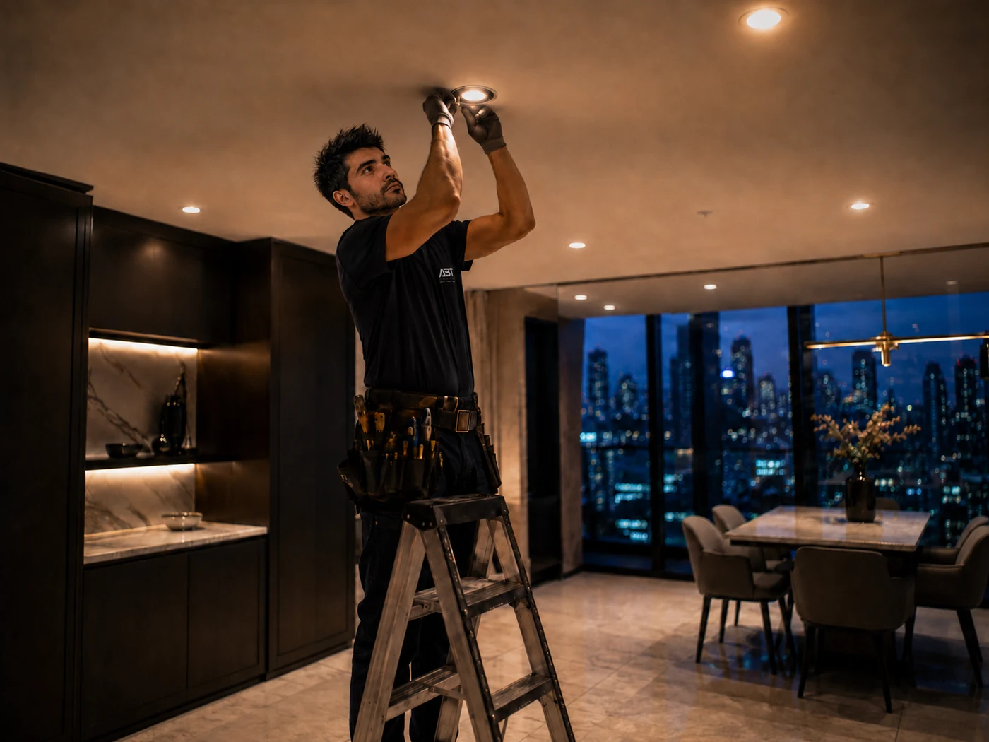 Residential pot lighting and lighting layout in a living space