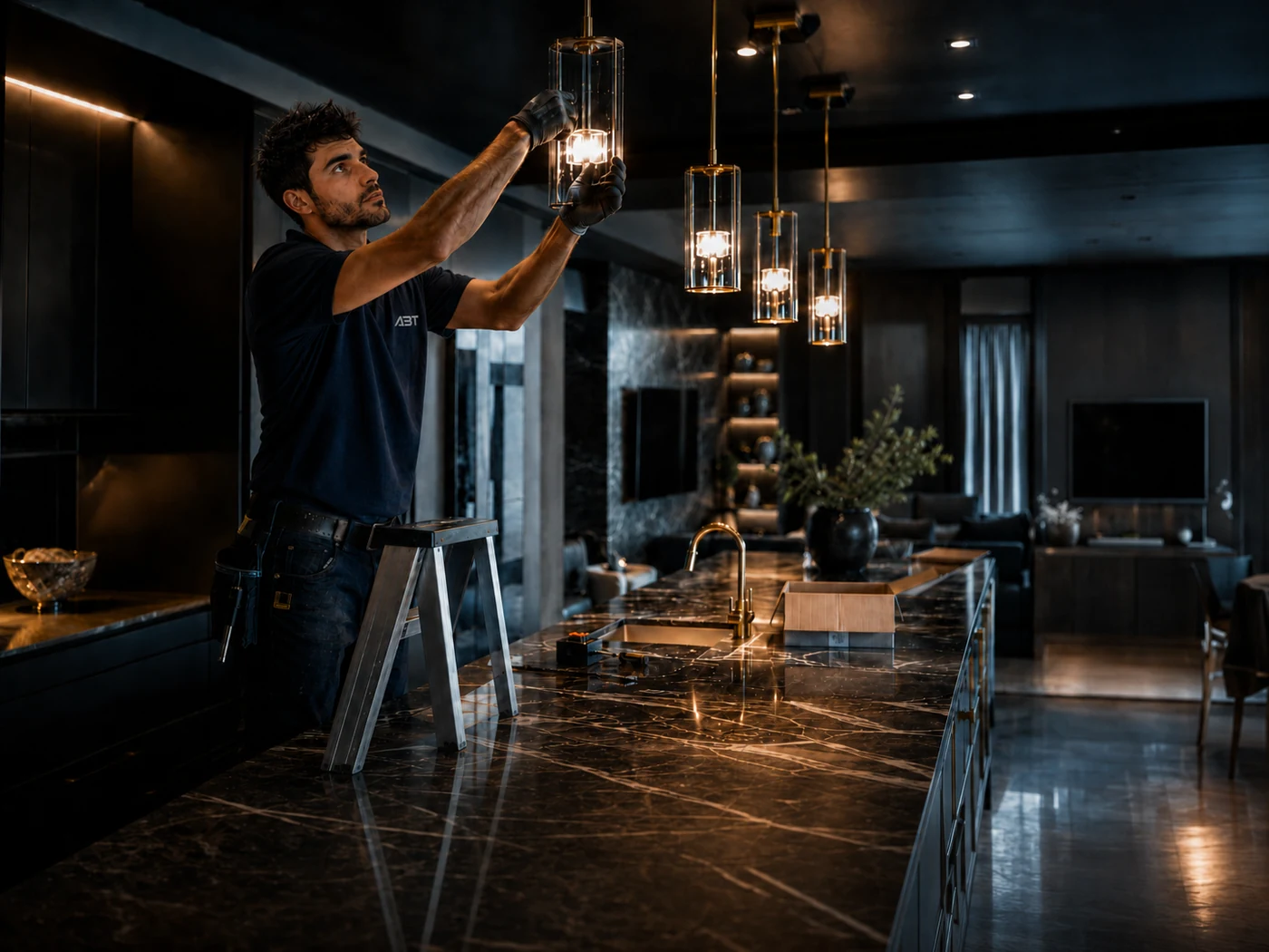 Premium residential kitchen lighting installation